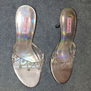 Totally Caliente Clear dressy slip ons
